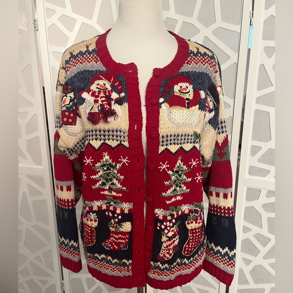 Ugly Sweater and Earrings Combo